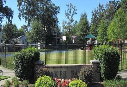 Sign of Baker Park in Midtown, Little Rock